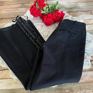 Chloe Black Bell Bottom Pants with Leather Lace Up Detail on Sides